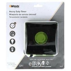 12x Woods 50012WD Outdoor 24-Hour HEAVY DUTY Mechanical Plug-In Timer 2 Grounded
