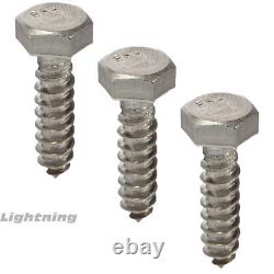 1/2 x 3-1/2 Lag Bolts Hex Head Stainless Steel Heavy Duty Wood Screws Qty 100