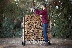 201163 48-Inch Firewood Heavy Duty Wood Log Rack, 48 Wood Rack + Cover