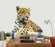 3d Leopard Wood A89 Animal Wallpaper Mural Poster Wall Stickers Decal Zoe