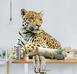 3D Leopard Wood A89 Animal Wallpaper Mural Poster Wall Stickers Decal Zoe