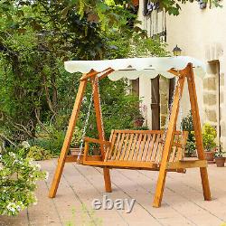 65 Swing Chair Hammock Garden Furniture Heavy-Duty with Canopy Patio Garden