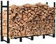 8ft Firewood Rack Outdoor Adjustable Heavy Duty Wood Rack Fire Wood Holder 8ft