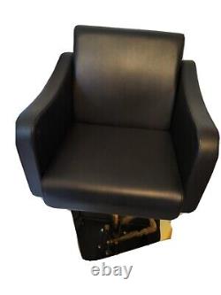 BEAUTY SALON styling chairs Wilhelmine model heavy duty black, GOLDEN base
