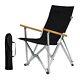 (black) Folding Chair Scratch Resistant Camping Chair Heavy Duty Wood