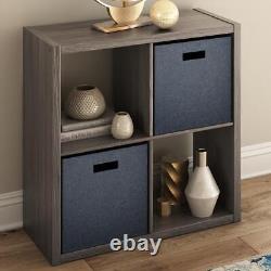 ClosetMaid 4-Cube Organizer 30x29.84x13.5 Graphite Gray Wood Large Heavy Duty