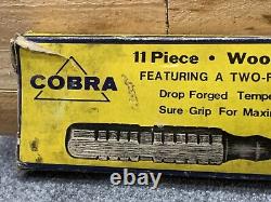 Cobra 11 Piece Wood Handle Full Hardened Screwdriver Set Model Wsd11 Vintage Set