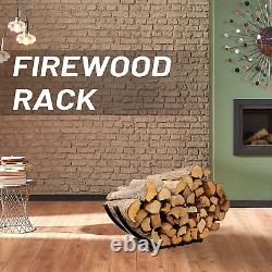 Curved Firewood Rack Firewood Holder Heavy Duty Curved Wood Rack Outdoor Fire