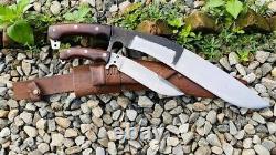 Custom Handmade Carbon Steel Blade Farmer Heavy Duty Kukri Knife Hunting Knife