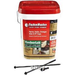 FastenMaster FMTLOK08-250 TimberLOK Heavy-Duty Wood Screw, 8 Inches, 250-Count