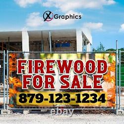 Fire Wood Sale Banner 13 oz Heavy-Duty Vinyl 1-Sided with Grommets Sign
