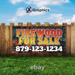 Fire Wood Sale Heavy-Duty Banner 13 oz Vinyl 1-Sided with Grommets Sign