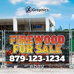 Fire Wood Sale Heavy-Duty Banner 13 oz Vinyl 1-Sided with Grommets Sign