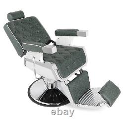Green Vintage Salon Barber Chair All Purpose Heavy Duty Hydraulic Beauty Stylist