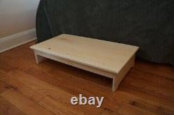 Handcrafted Heavy Duty Wood Bedside Bed Step Stool 18 extra deep, 24 L, 5