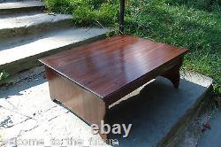 Handcrafted Heavy Duty Wood Bedside Bed Step Stool 18 extra deep, 24 L, 5