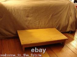 Handcrafted Heavy Duty Wood Bedside Step Stool, Bed, 7 tall, 14 x 24 Brown Mah