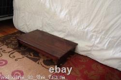 Handcrafted Heavy Duty Wood Bedside Step Stool, Bed, 7 tall, 14 x 24 Brown Mah