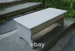 Handcrafted Heavy Duty Wood Bedside Step Stool, Bed 9 tall, 11 x 24 Gray