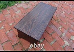 Handcrafted Heavy Duty Wood Bedside Step Stool, Bed 9 tall, 11 x 24 Gray