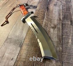 Handmade Rambo Machete knife heavy duty Hunting Combat military bowie w sheath