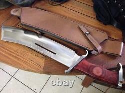 Handmade Rambo Machete knife heavy duty Hunting Combat military bowie w sheath