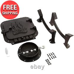 Heavy-Duty Cast Iron Barrel Stove Kit to 36-55 Gal Drum Wood Stove Heating Fire