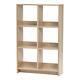 Iris Cube Storage Organizer 6-compartments Light Brown Wood Heavy-duty With Screws