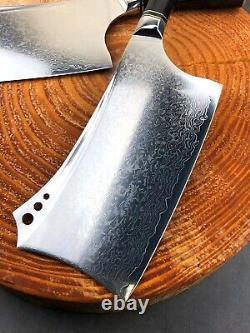 Japanese VG10 Damascus Kitchen Knife Cleaver Chopping Butcher Knife Heavy Duty