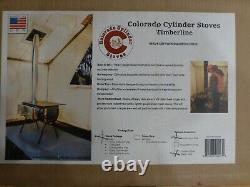 Large Heavy Duty Camping Tent Cylinder Heater Stove Complete Kit Free Ship NIB
