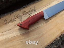 Lom Handmade High Carbon Steel Tactical Heavy Duty Machete Bowie Red Wood Handle