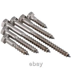 M12 304 Stainless Steel Hex Head Lag Bolts Heavy Duty Self Tapping Wood Screws