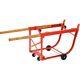 New! Heavy Duty Rotating Drum Cradle With Wood Handles & Polyolefin Wheels
