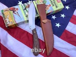 Rare! J A Henckels Heavy Duty Fixed Blade Hunter Knife with Wood Handles