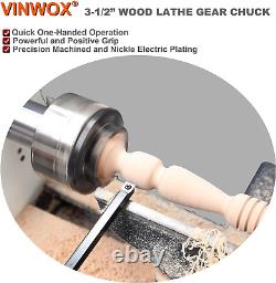 SCK4-3.5NV-SET Mini, Midi and Heavy-Duty 3-1/2 Wood Lathe Gear Chuck Set, Wood