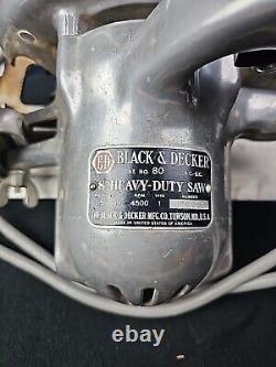 VINTAGE BLACK & DECKER UTILITY 8 HEAVY DUTY CIRCULAR SAW No. 80 Heavy Wood Box