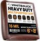 Whiteduck Heavy Duty Poly Tarp 16 Mil Brown- Reinforced Pool Boat Car Port Cover