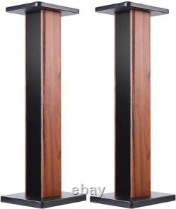 Wood Grain Speaker Stands 36 Inch Universal Floor Speaker Stand Pair Heavy Duty