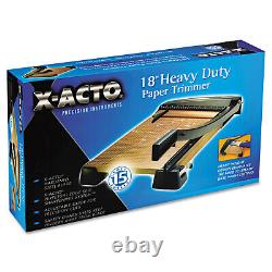 X-ACTO Heavy-Duty Wood Base Guillotine Trimmer, 15 Sheets, 12 x 18