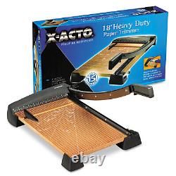 X-ACTO Heavy-Duty Wood Base Guillotine Trimmer, 15 Sheets, 12 x 18